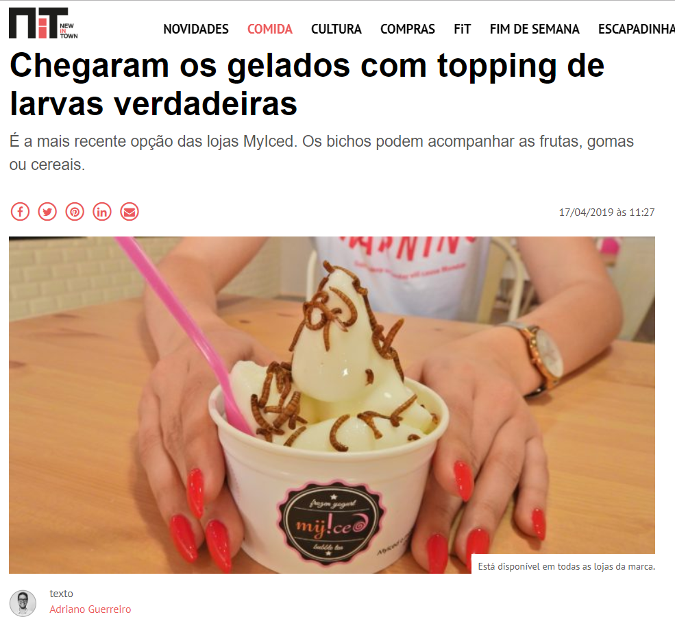 NiT, Chegaram os gelados com topping de larvas verdadeiras - Myiced