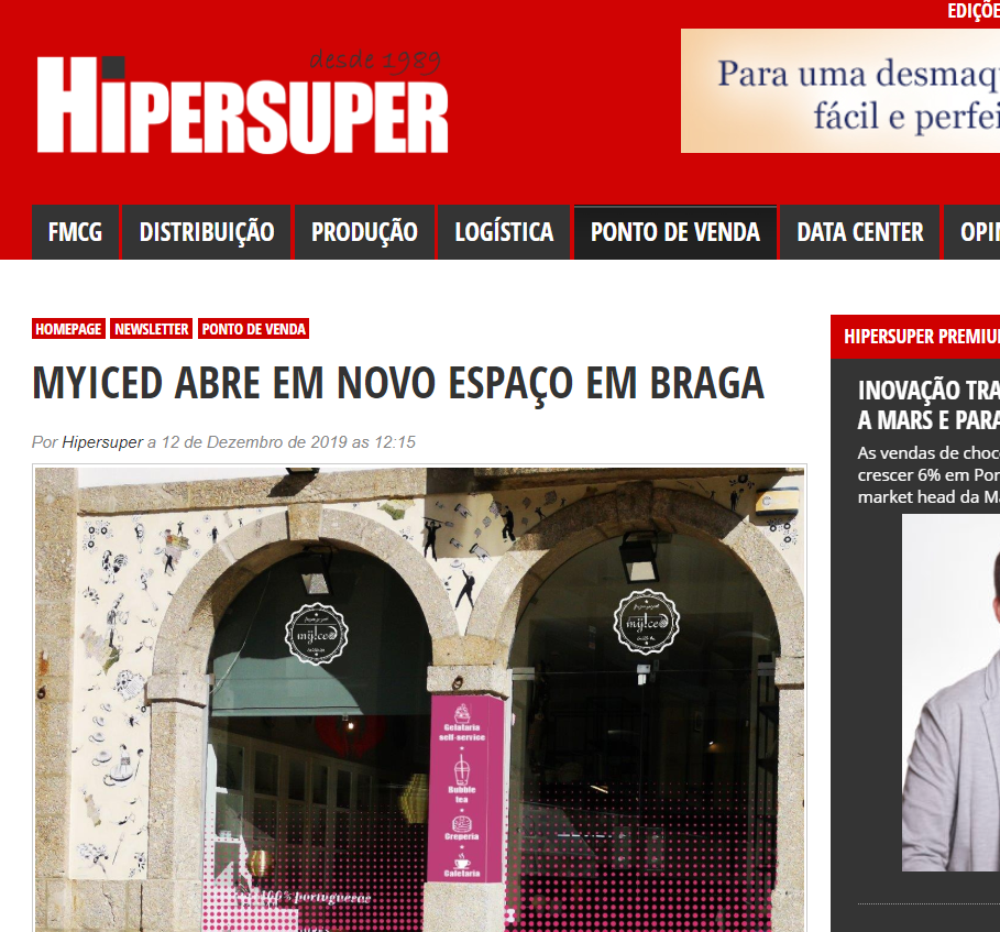 Hipersuper - MYICED ABRE EM NOVO ESPAÇO EM BRAGA