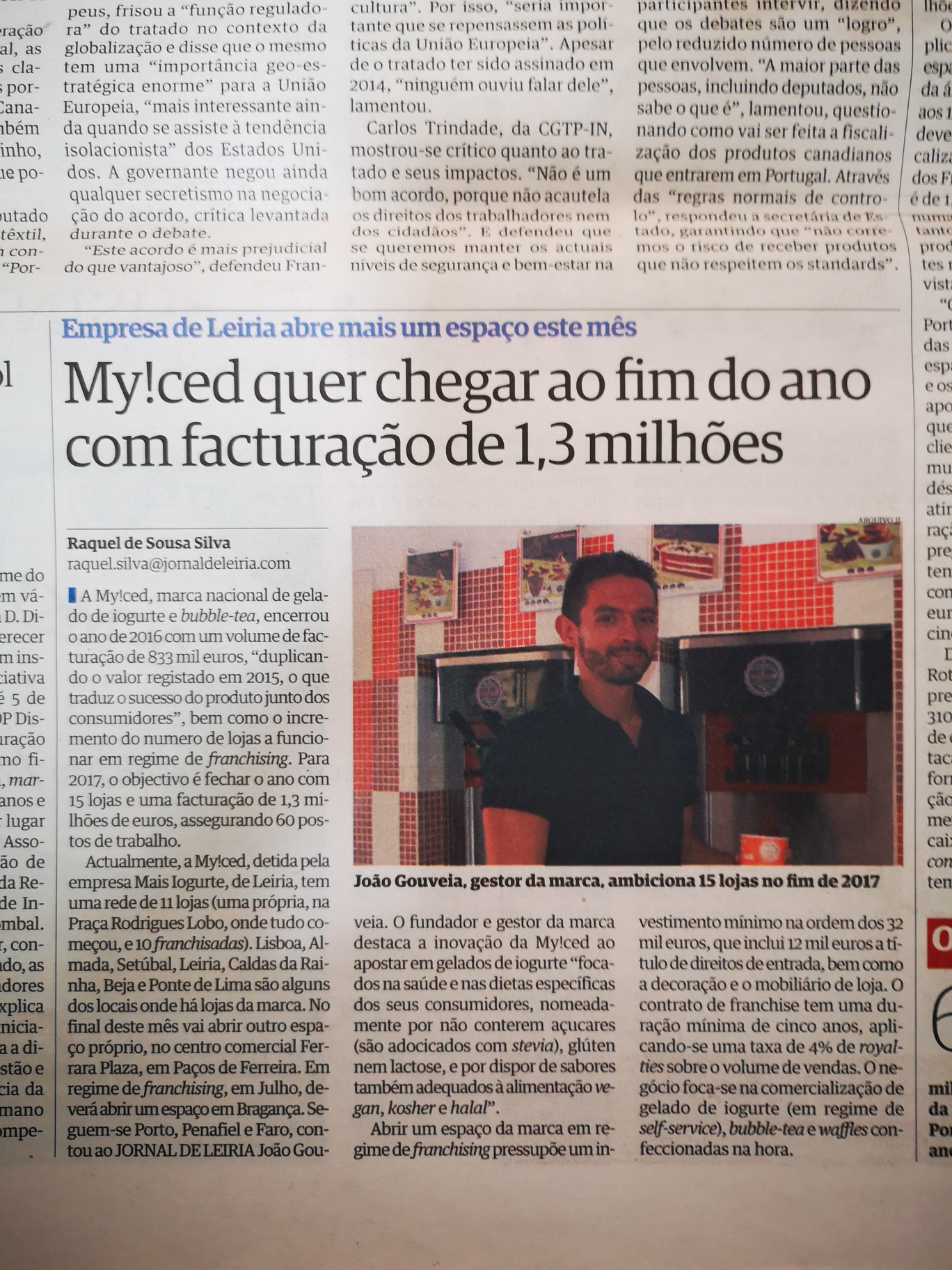 Jornal de Leiria - MyIced quer chegar ao fim do ano com facturação de 1,3 milhões