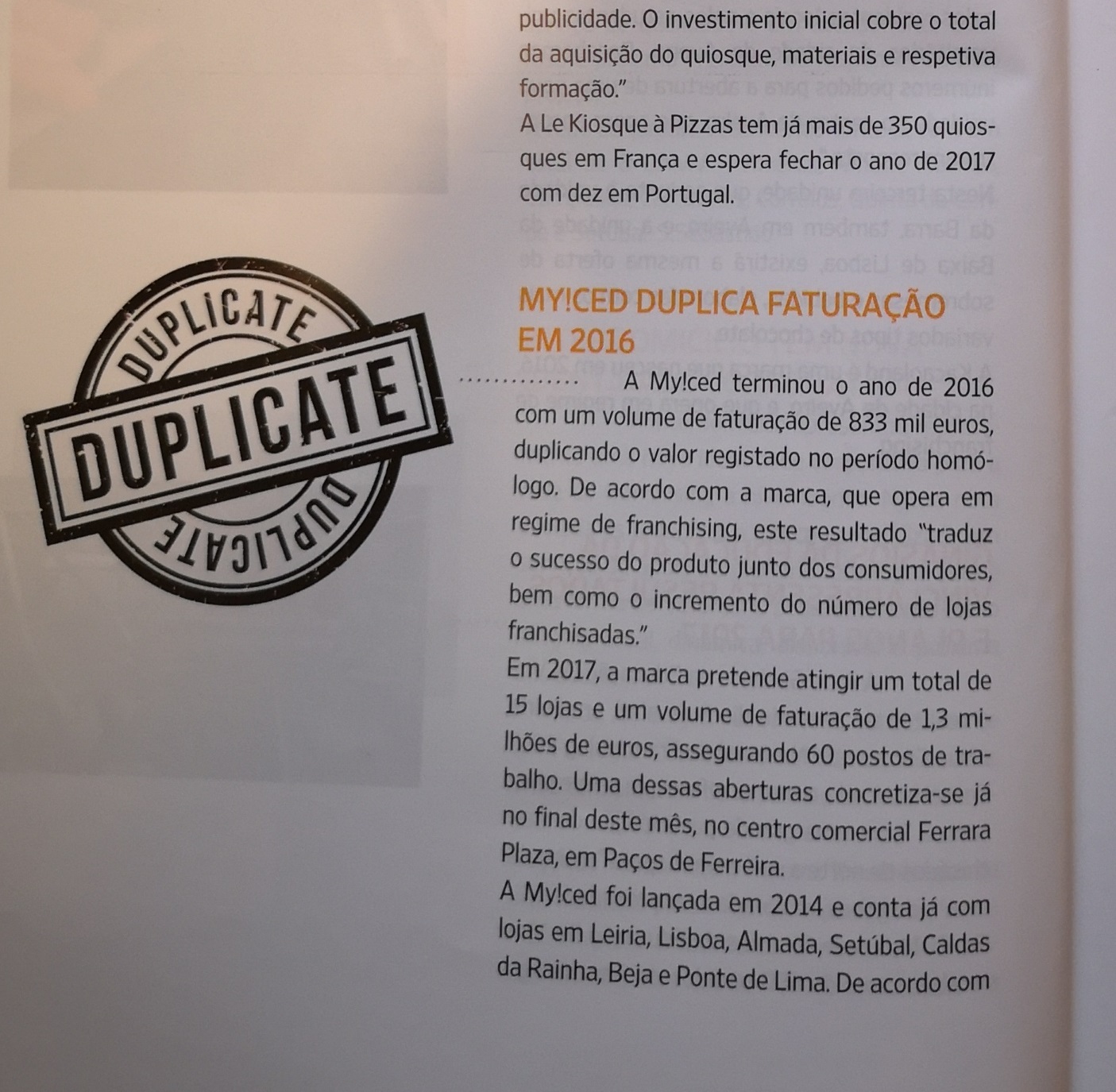 Negócios&Franchising - MyIced duplica facturação em 2016