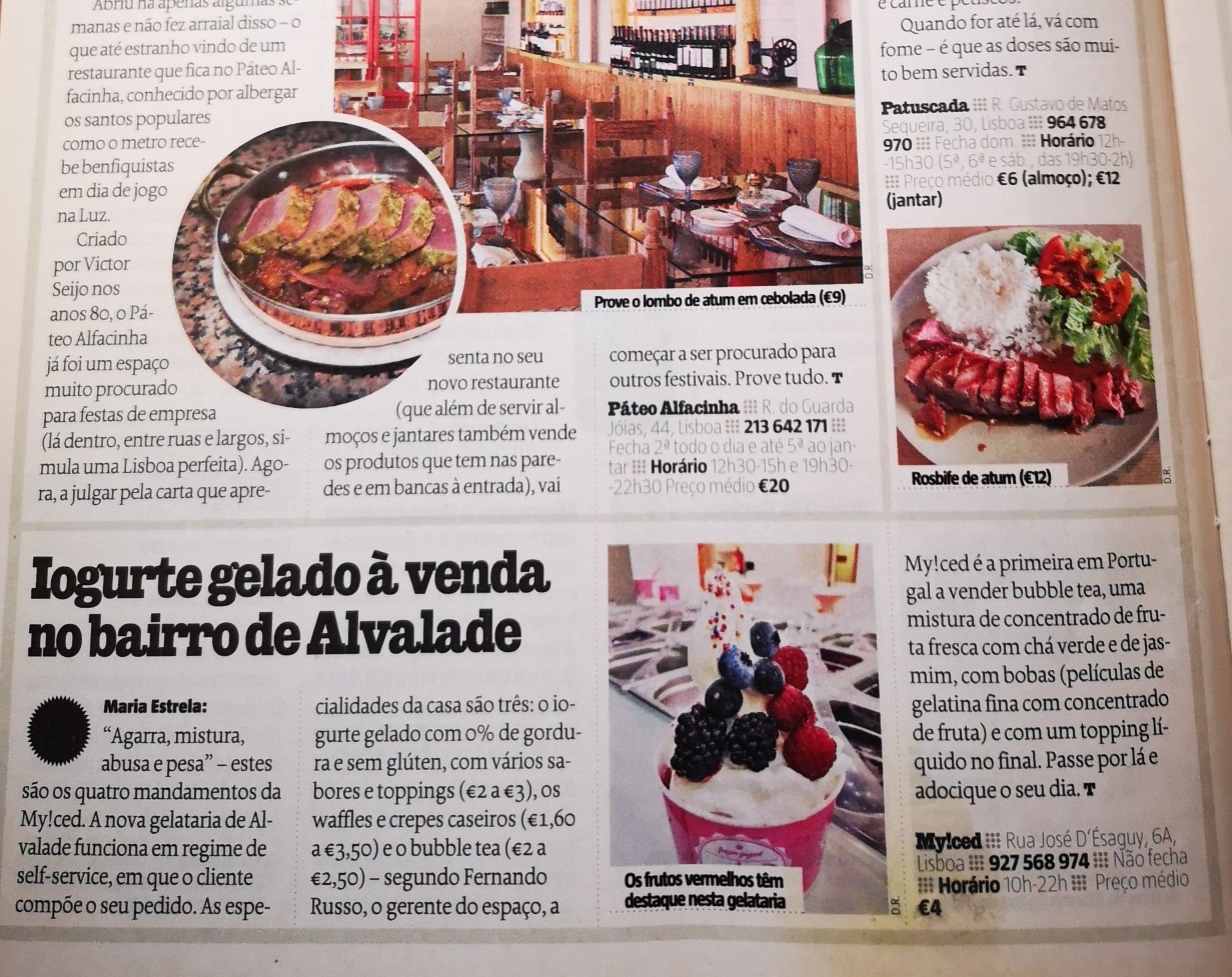 Revista Sábado - Tentações|Iogurte gelado à venda no bairro de Alvalade