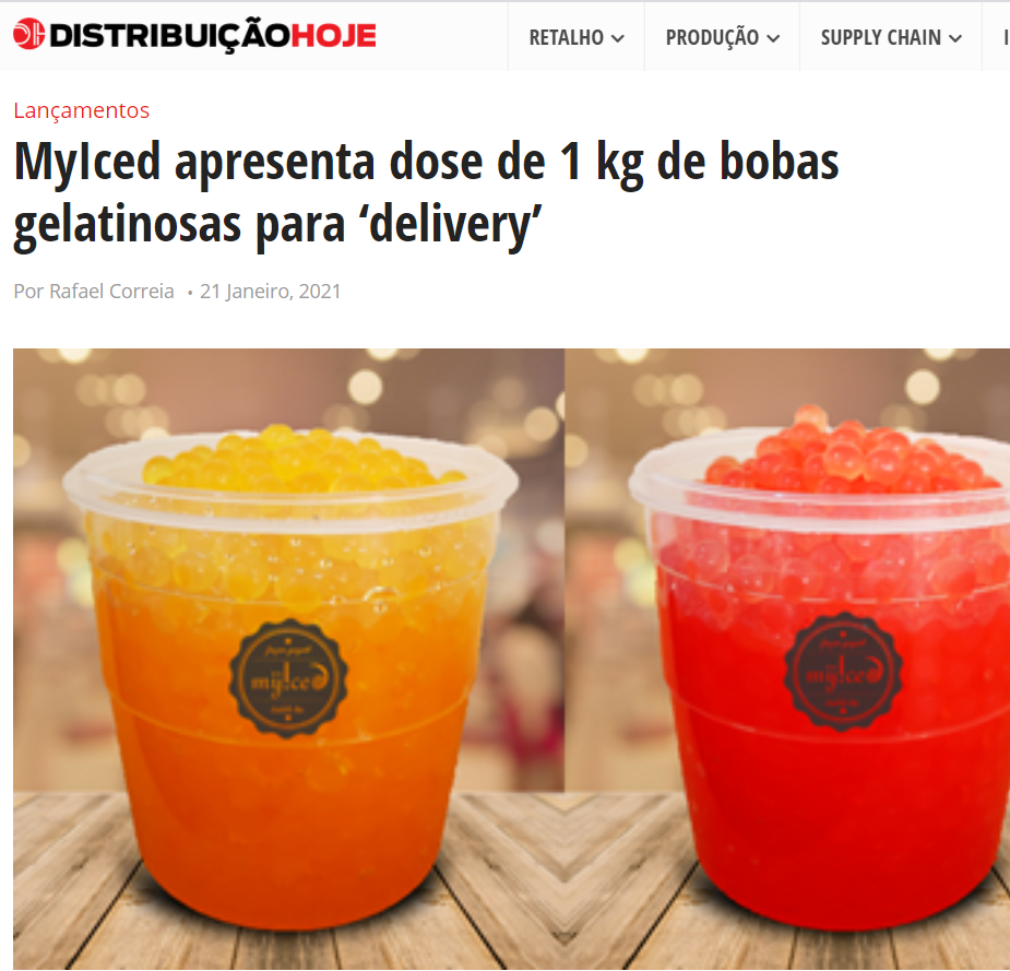 Distribuição Hoje - MyIced apresenta dose de 1 kg de bobas gelatinosas para ‘delivery’