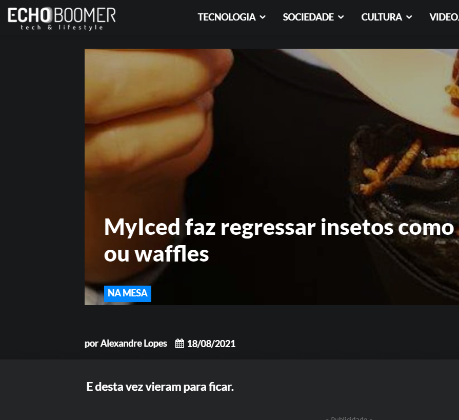 EchoBoomer - MyIced faz regressar insetos como topping para os gelados, crepes ou waffles